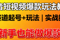 抖音短视频爆款玩法教程：多赛道起号 + 玩法，新手也能做爆款