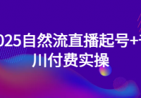 2025自然流直播起号+千川付费实操