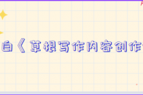 毛小白《草根写作内容创作课》
