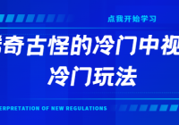 不讲李·稀奇古怪的冷门中视频冷门玩法，让你的账号脱颖...