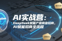 AI实战营：DeepSeek赋能产业商业招商，AI赋能招商全流程