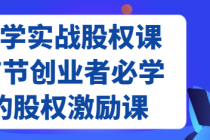 商学实战股权课17节 创业者必学的股权激励课