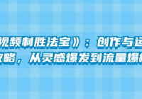 《短视频制胜法宝》：创作与运营全攻略，从灵感爆发到...