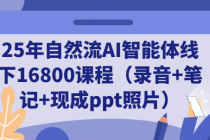 25年自然流AI智能体线下16800课程（录音+笔记+现成ppt照片）