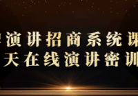 王牌演讲招商系统课程 21天在线演讲密训营