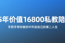 2025年价值16800私教陪跑课 手把手带你做好IP开启自己的第二人生