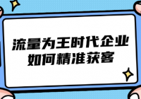流量为王时代企业如何精准获客：短视频精准获客系列教程