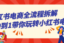 小红书电商全流程拆解 从0到1带你玩转小红书电商