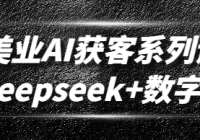 美业AI获客系列课：Deepseek+数字人