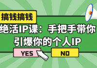 绝活IP课：手把手带你引爆你的个人IP