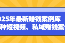 2025年最新赚钱案例库 各种短视频、私域赚钱案例