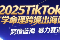 2025TikTok玄学命理跨境出海课：跨境蓝海暴力赛道