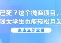 微商已死？这个微商项目，无需一分钱大学生也能轻松月...