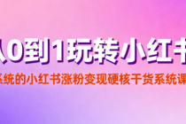 从0到1玩转小红书 系统的小红书涨粉变现硬核干货系统课