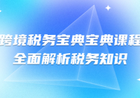 跨境税务宝典宝典课程：全面解析税务知识