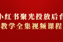 小红书聚光投放后台教学全集视频课程