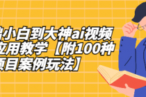 0基础小白到大神ai视频商业应用教学【附100种项目案例玩法】
