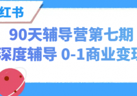 小红书90天辅导营第七期 90天深度辅导 0-1商业变现