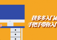 拼多多入门必听课 手把手带你入门拼多多
