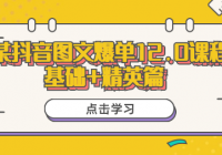 某抖音图文爆单12.0课程 基础+精英篇