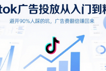 Tiktok广告投放从入门到精通：避开90%人踩的坑，广告费翻倍赚回来